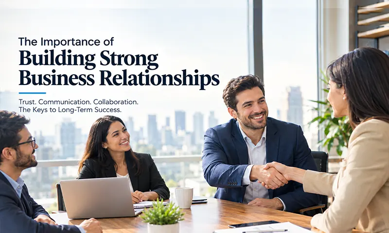 The Importance of Building Strong Business Relationships Business professionals building strong business relationships through collaboration, communication, and teamwork.